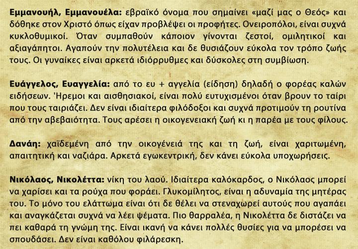 Ελληνικά ονόματα