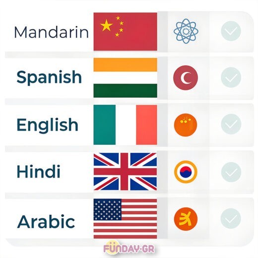 The Most Spoken Languages Worldwide Αυτές είναι Top 10 γλώσσες στον πλανήτη