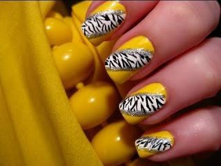 Zebra Animal Print Nails Design Nyxia+me+sxedia+apw