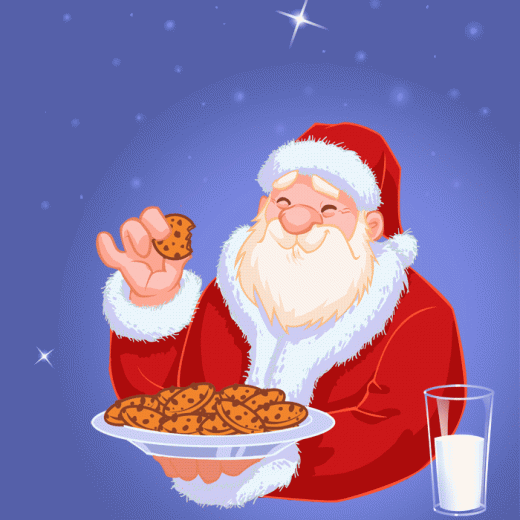 Santa Eating His Cookies Animated Christmas 17597553 700 744