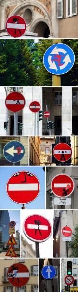 clet-abraham_street-art_stickers-on-traffic-signs_multi_collabcubed