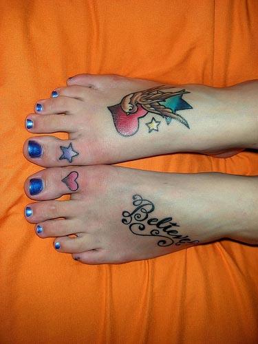 Beautiful Women Foot Tattoo