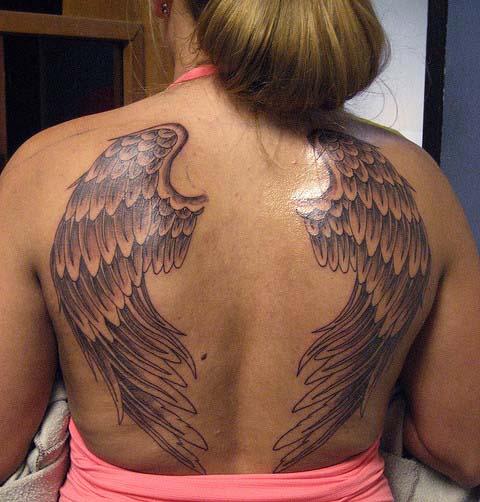 Beautiful Women Wing Tattoo