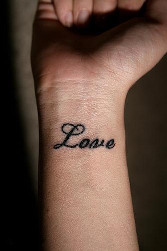 Wrist Love tattoo